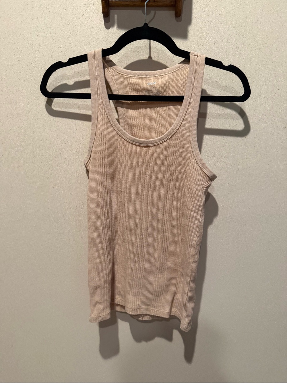 Aerie Ribbed Tank Top in Light Beige, Women’s Small